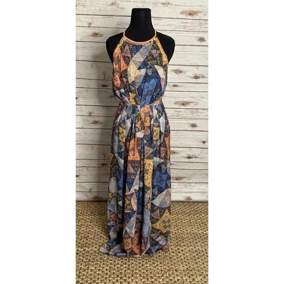 Anthropologie Dresses & Skirts - Anthropologie Ranna Gill Condesa multicolored halter neck maxi dress Size Small